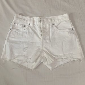 NWOT Free People Sofia white denim shorts 25